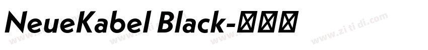 NeueKabel Black字体转换
